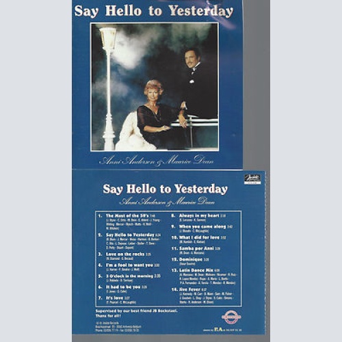 CD--ANNI ANDERSON MAURICE DEAN --SAY HELLO TO YESTERDAY