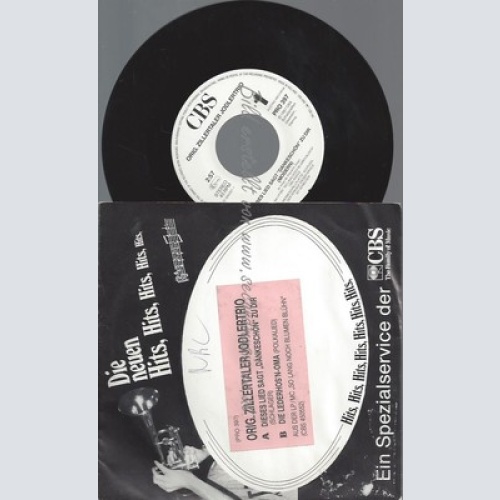7"/ORIG ZILLERTALER JODLERTRIO DIESES LIED SAGT DANKESCHÖN ZU DIR--PROMO