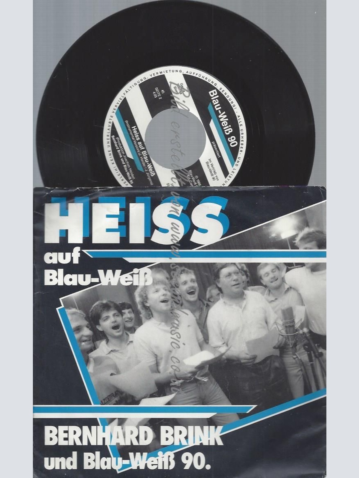 7" BERNHARD BRINK HEISS AUF BLAU WEISS