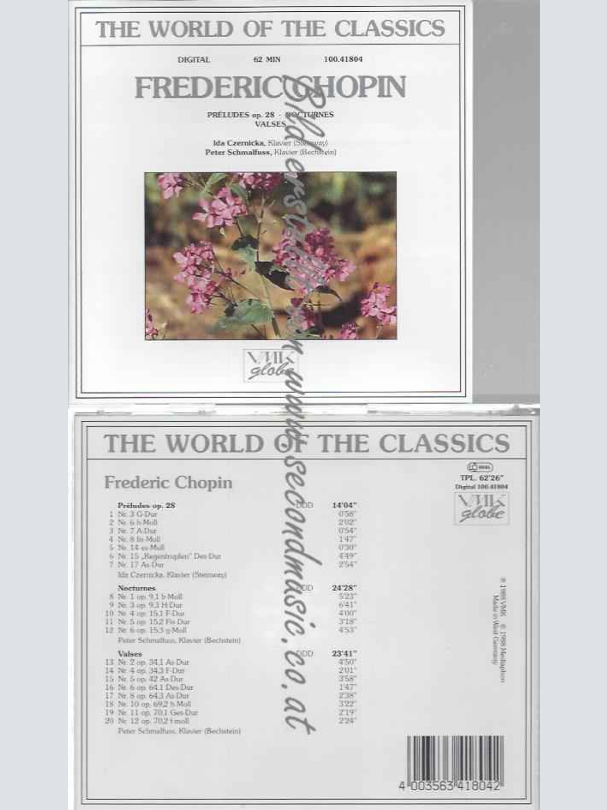 CD--FRDRIC CHOPIN ,  . - NOCTURNES - VALSES - VMK GLOBE