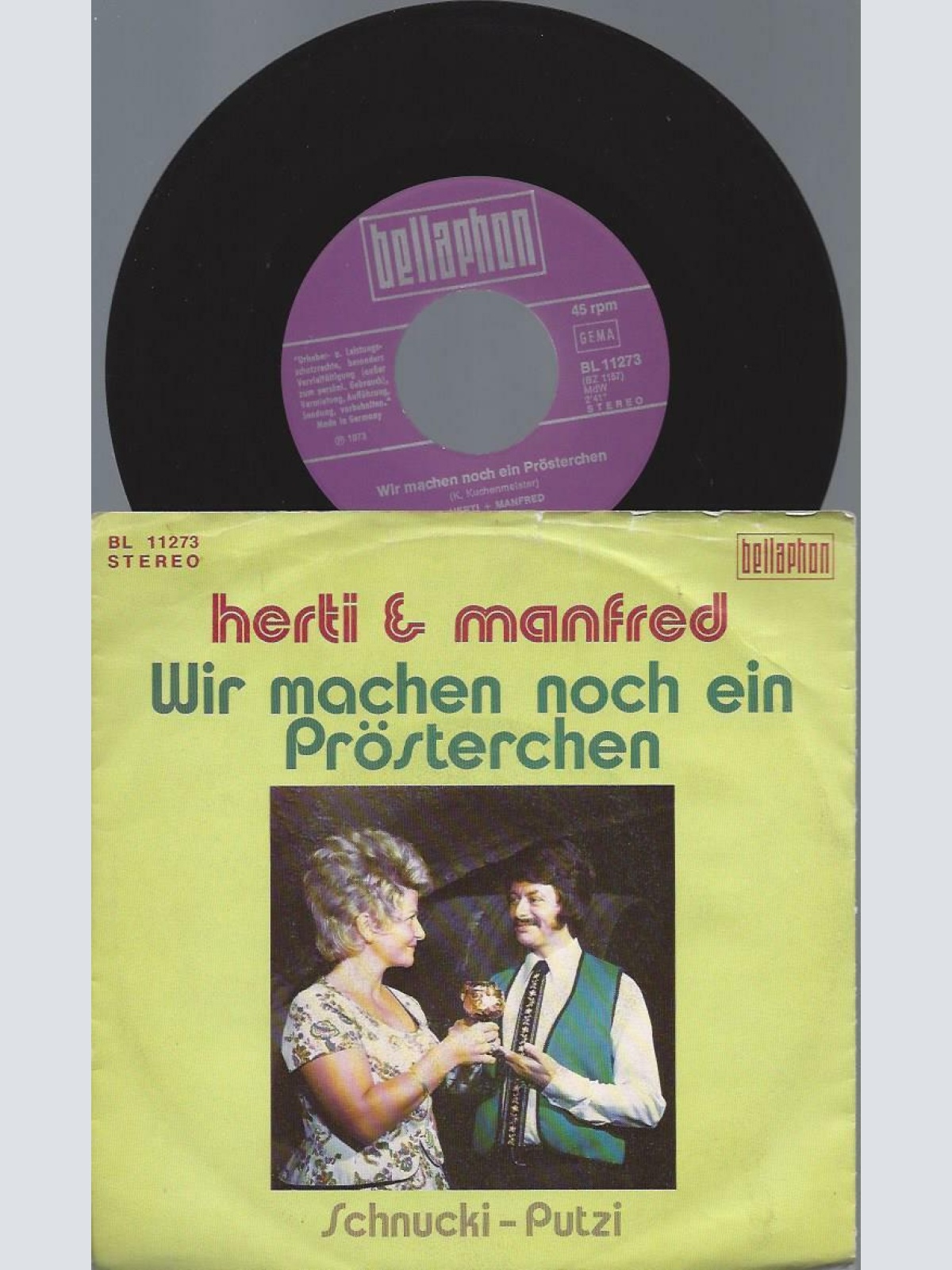 7"    Herti & Manfred – Wir Machen Noch Ein Prösterchen