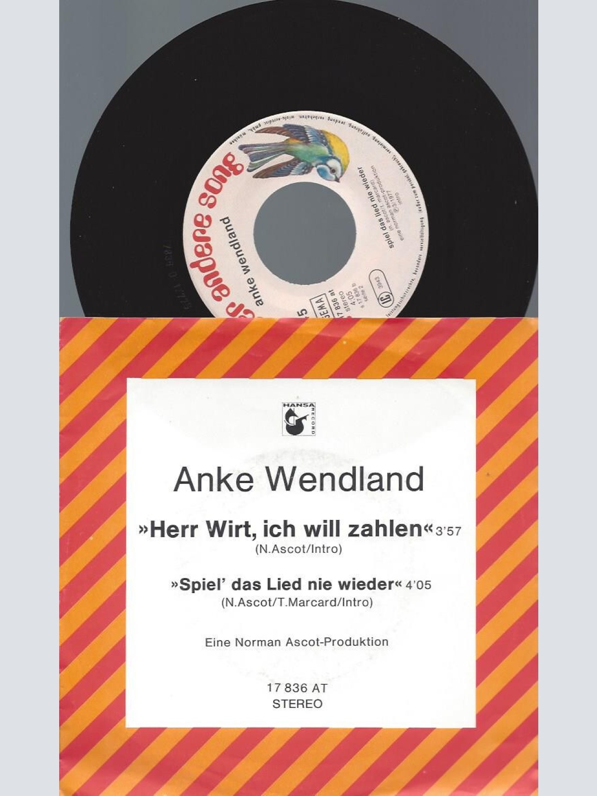 7" Anke Wendland – Herr Wirt, Ich Will Zahlen