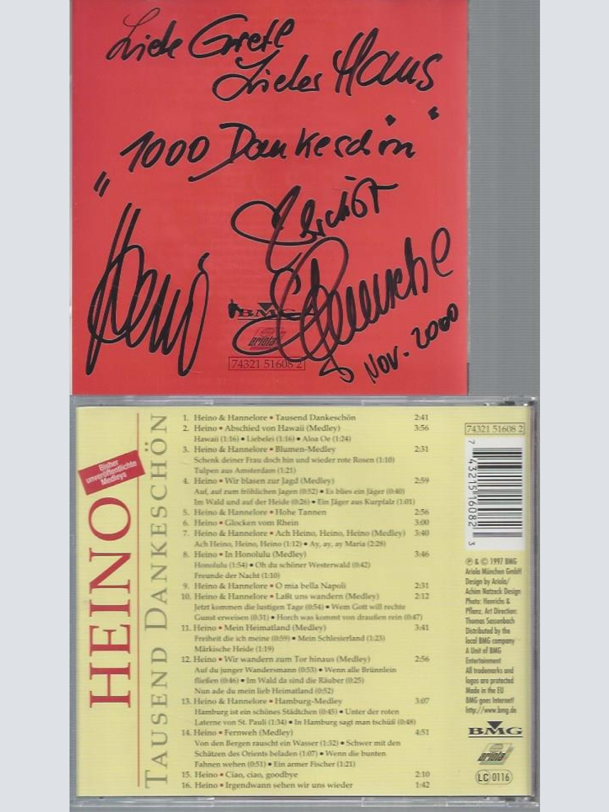 CD-HEINO TAUSEND DANKESCHÖN // MIT AUTOGRAMM