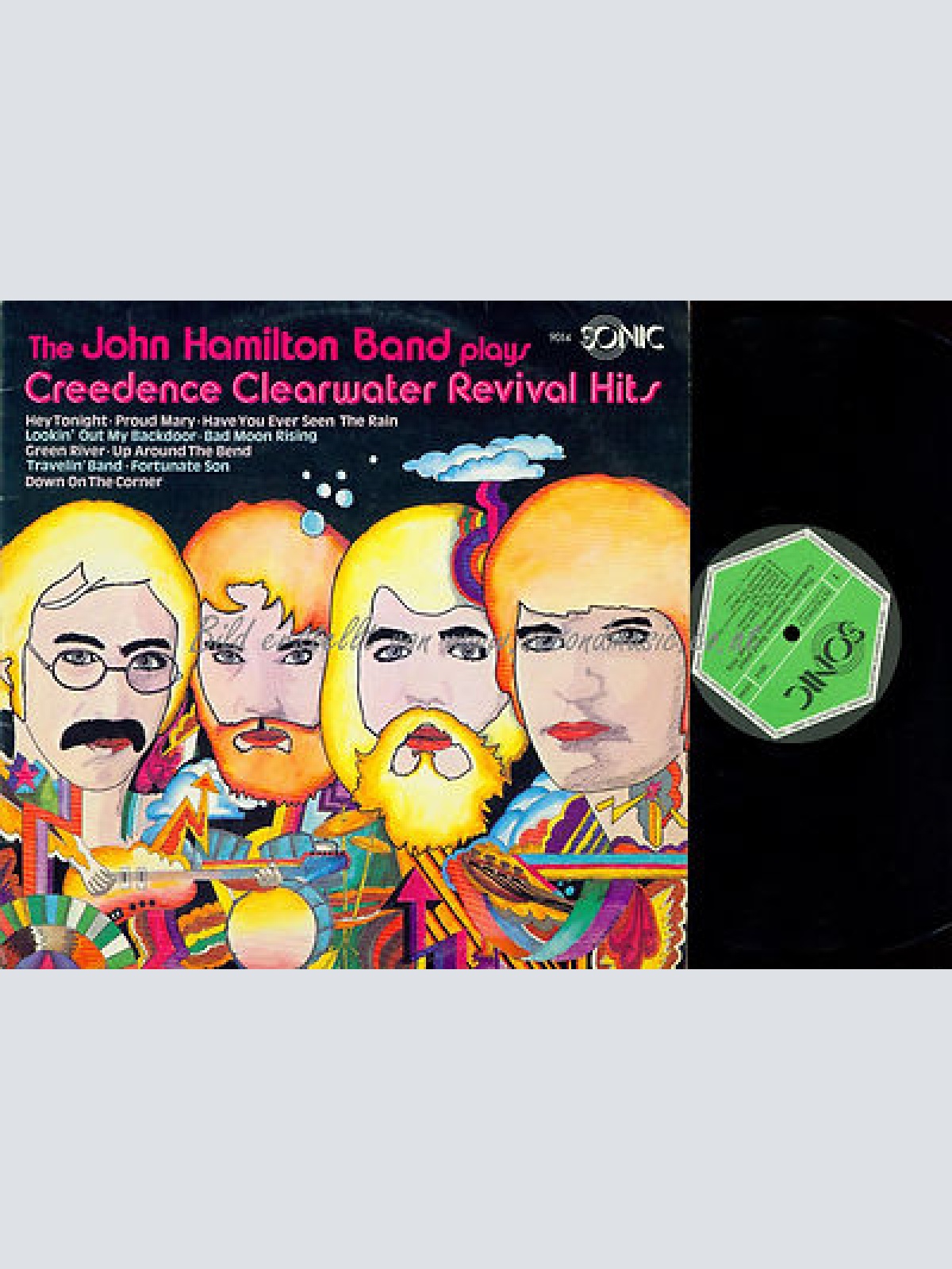 LP--THE JOHN HAMILTON BAND PLAYS CREEDENCE CLEARWATER REVIVAL HITS