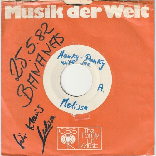 7", Single, W/Lbl Melissa (10) - Hanky Panky With Joe