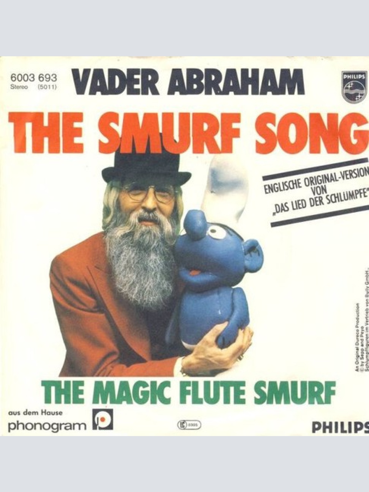 7", Single Vader Abraham - The Smurf Song