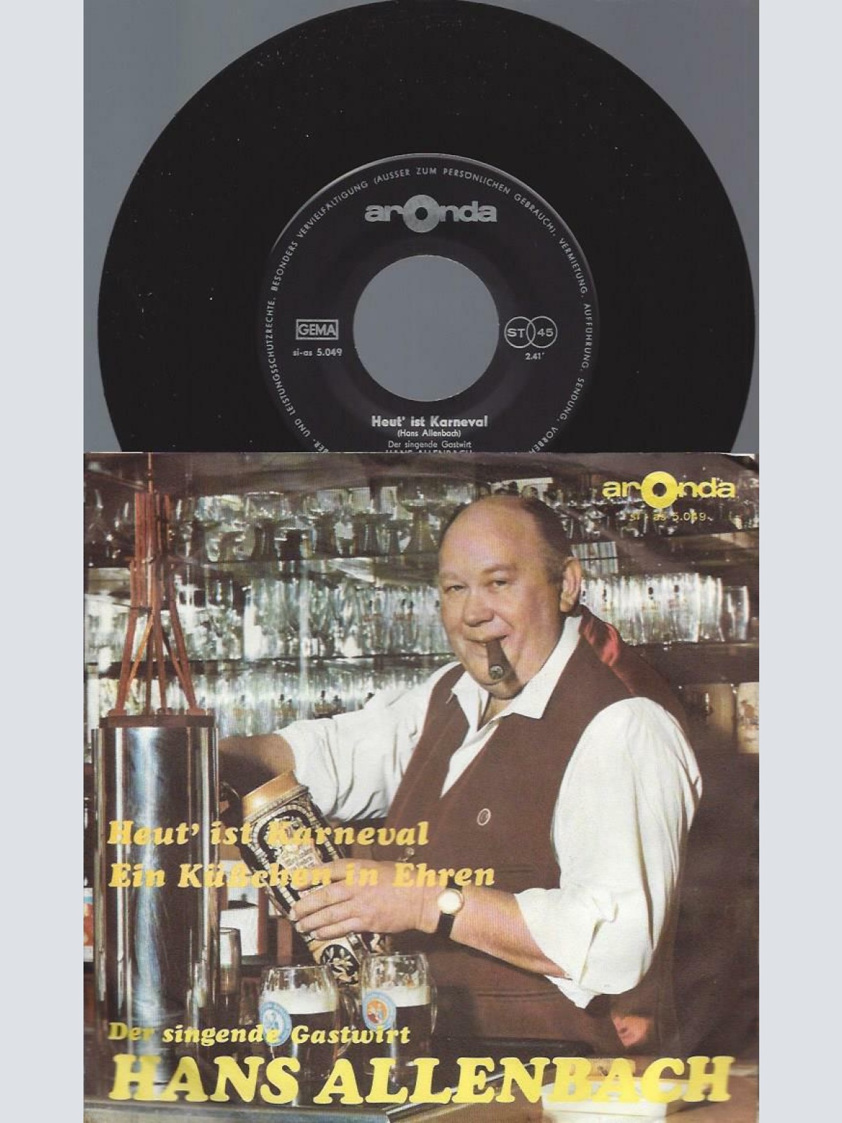 7" Hans Allenbach --  Heut ist Karneval