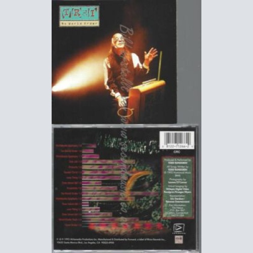 CD--TODD RUNDGREN | --NO WORLD ORDER