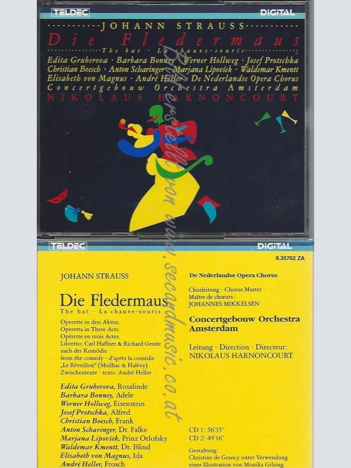 CD--PLACIDO DOMINGO UND HERBERT / KARAJAN--STRAUSS: DIE FLEDERMAUS