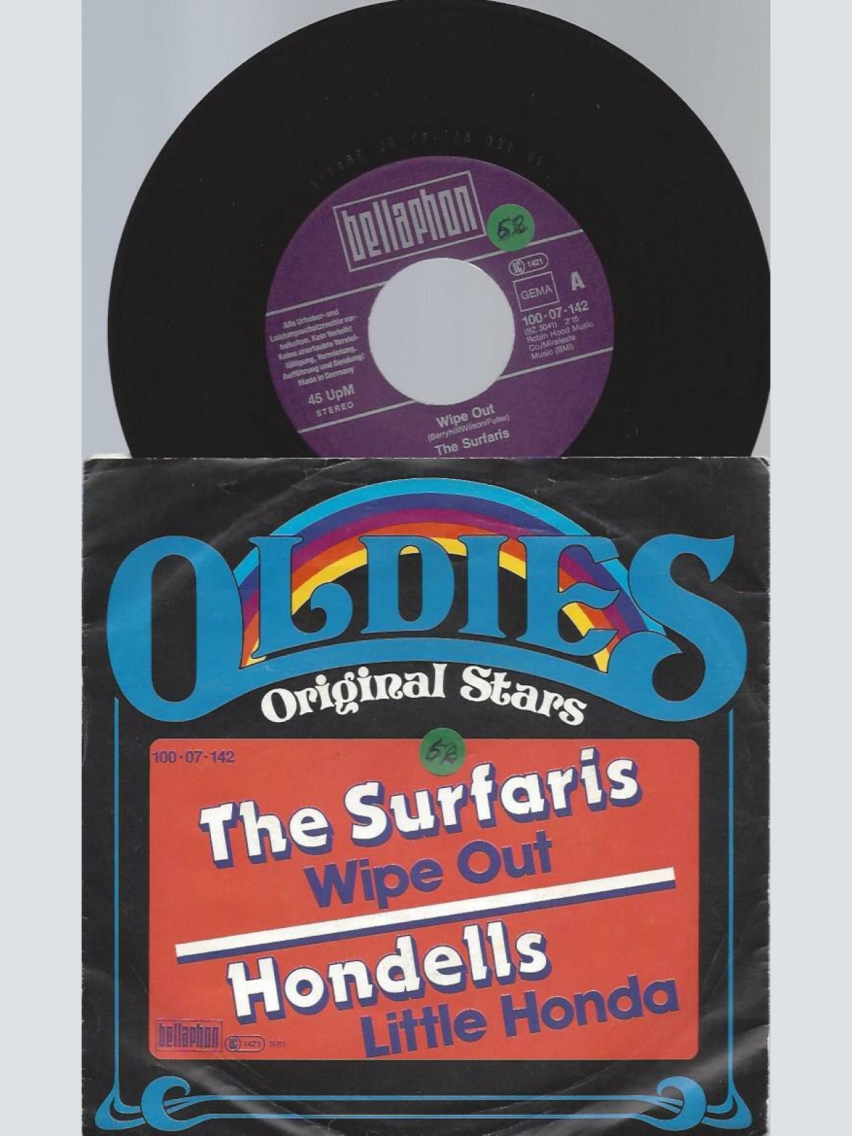 7"   The Surfaris / The Hondells – Wipe Out / Little Honda