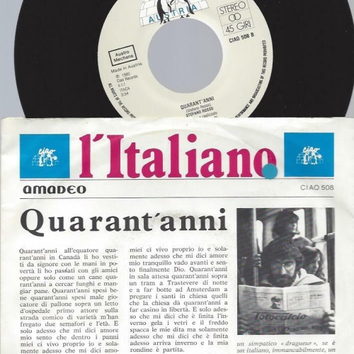 7"    Stefano Rosso  L'Italiano