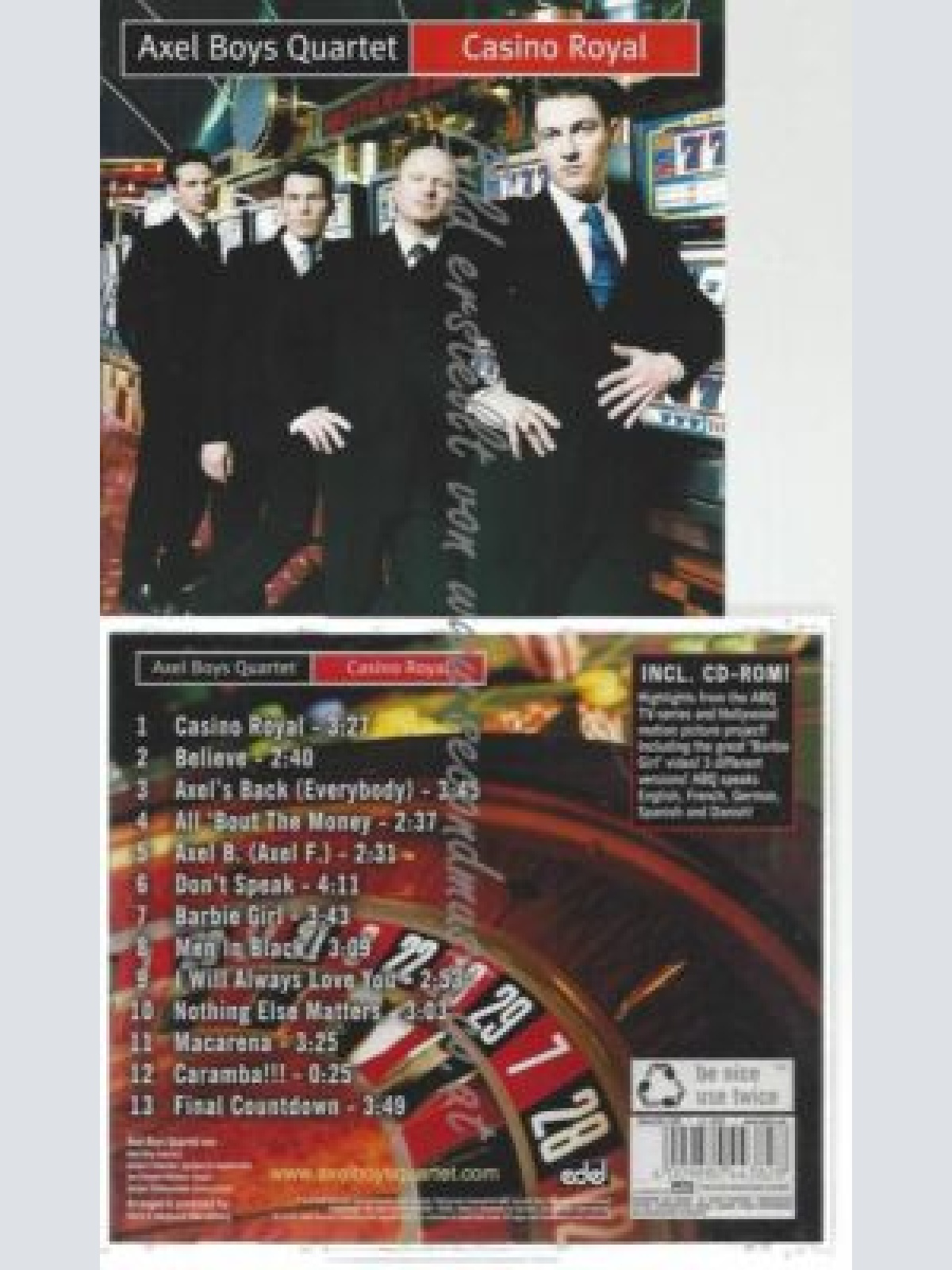CD--AXEL BOYS QUARTET--CASINO ROYAL