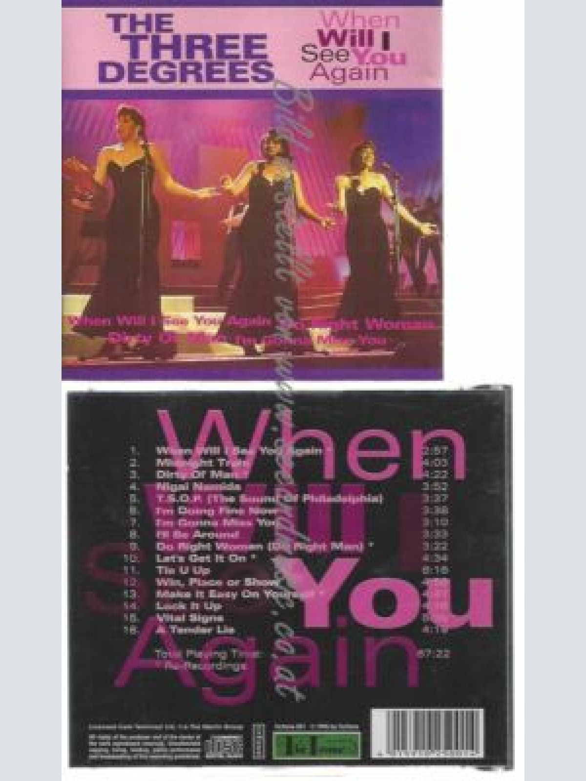 CD--THE THREE DEGREES--    WHEN WILL I SEE YOU AGAIN -RERECORDED-