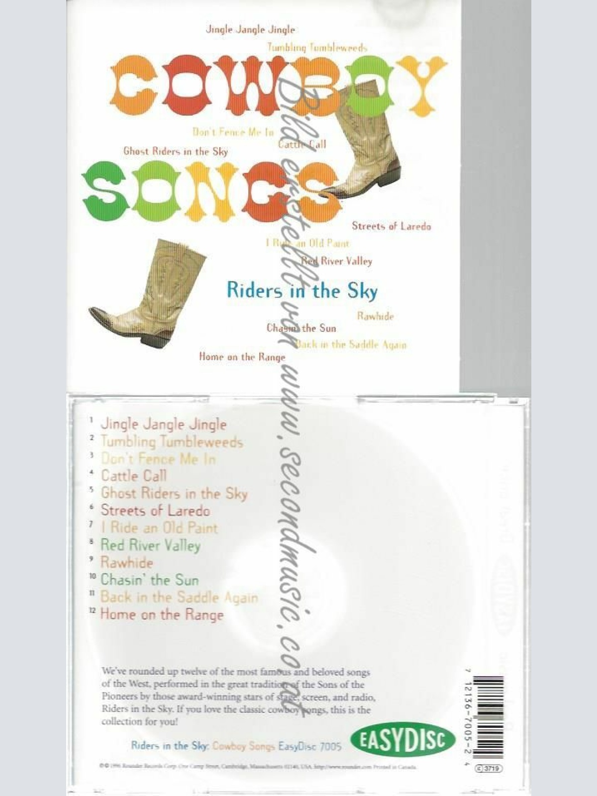 CD--RIDERS IN THE SKY | --COWBOY SONGS