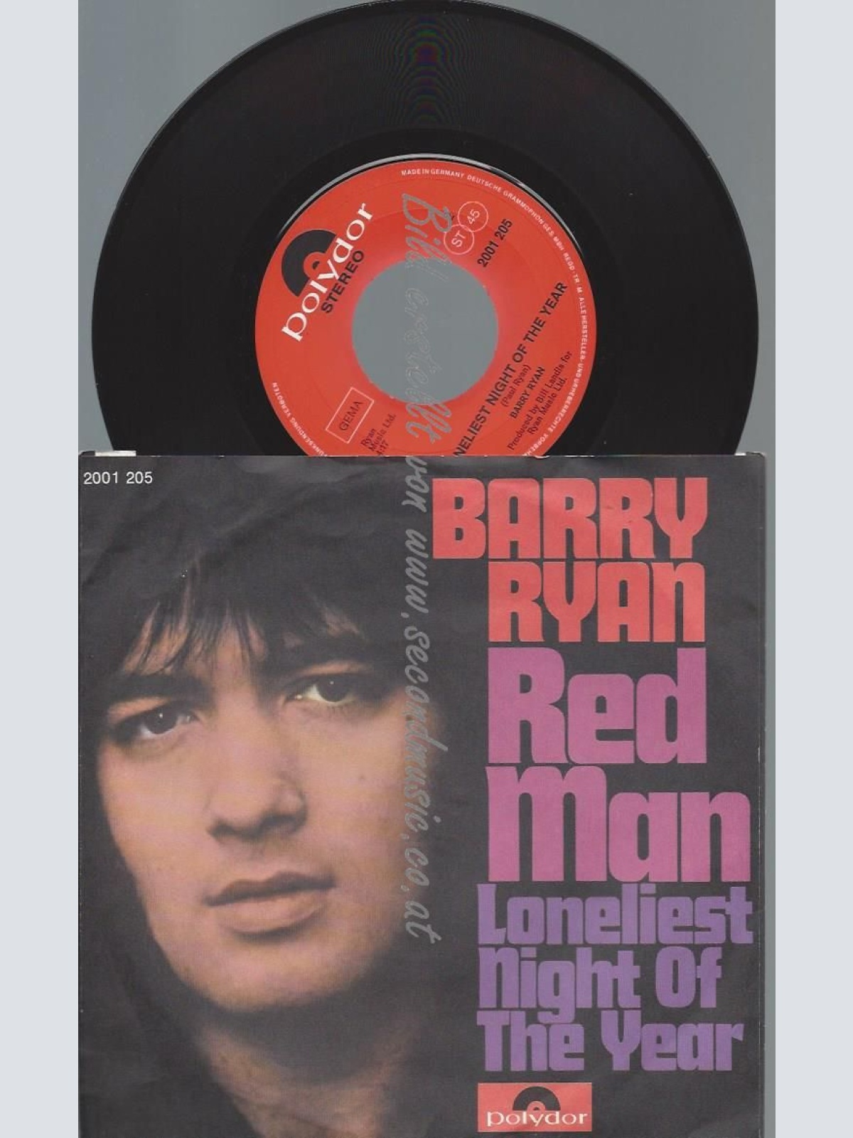 7"   Barry Ryan – Red Man