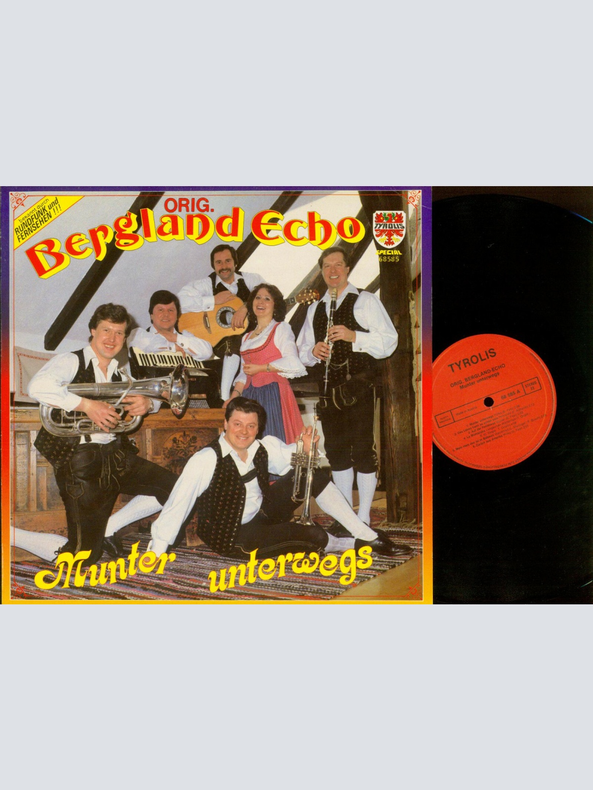 LP-- Orig. Bergland Echo --Munter unterwegs //NM