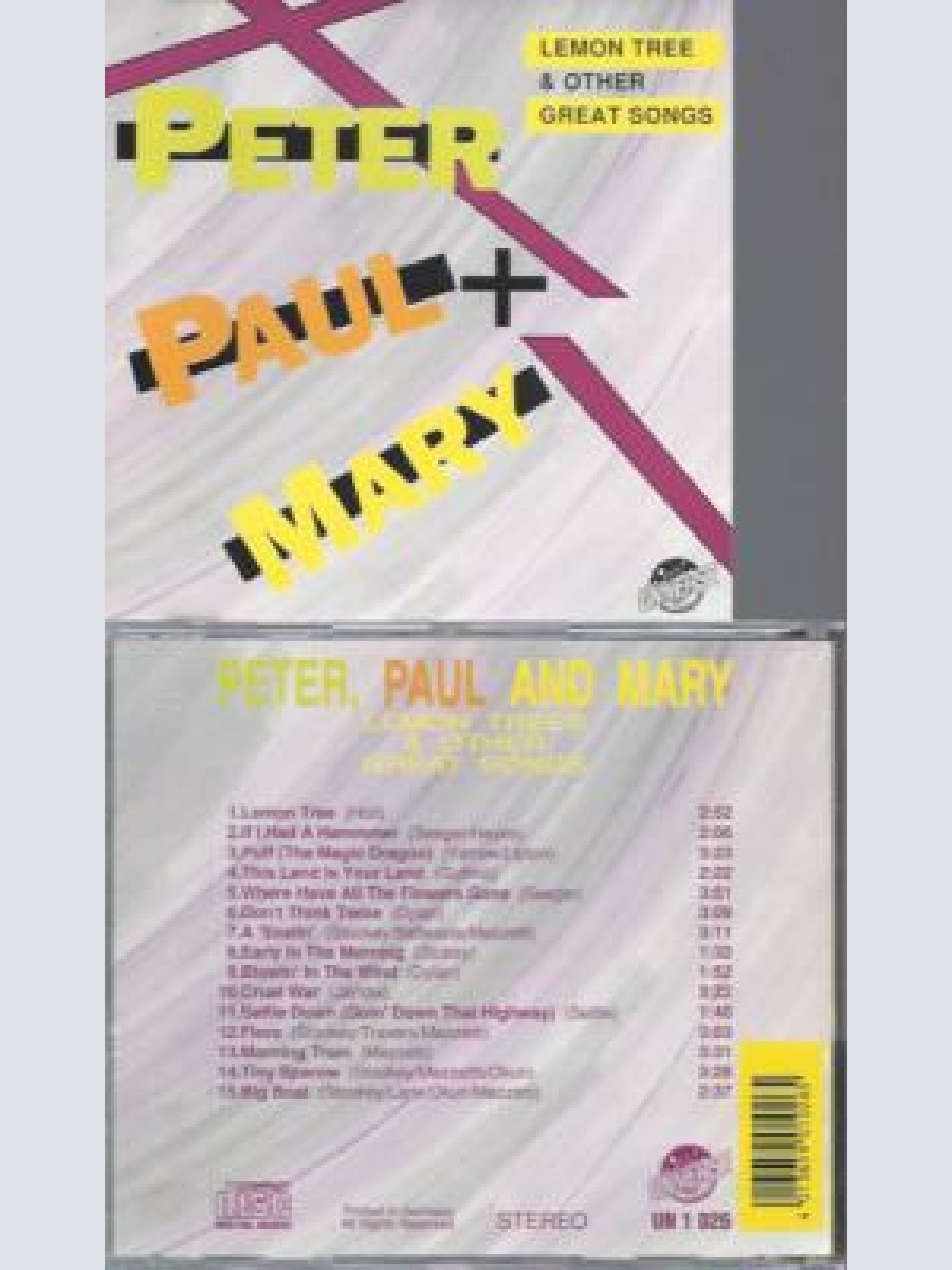 CD - Peter, Paul + Mary  Lemon Tree & Other Great Songs