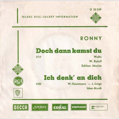 7", Single, Promo Ronny (4) - Doch Dann Kamst Du / Ich Denk' An Dich