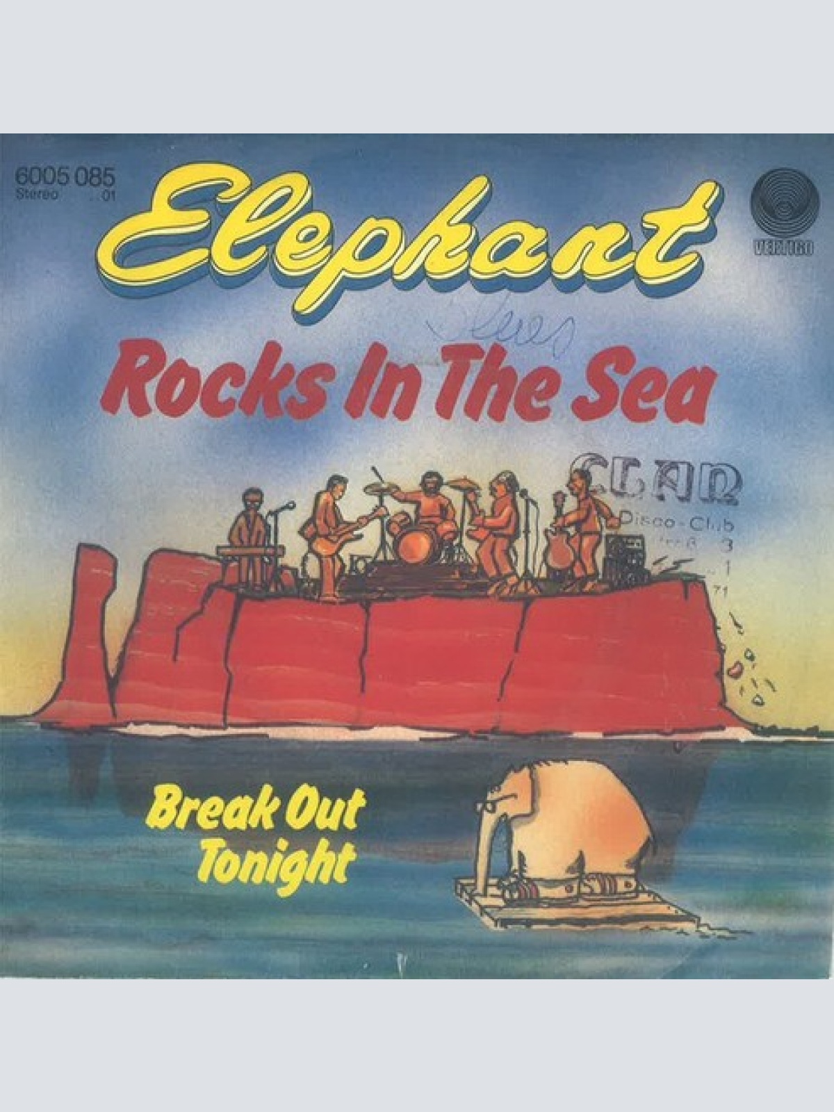 7", Single Elephant (3) - Rocks In The Sea