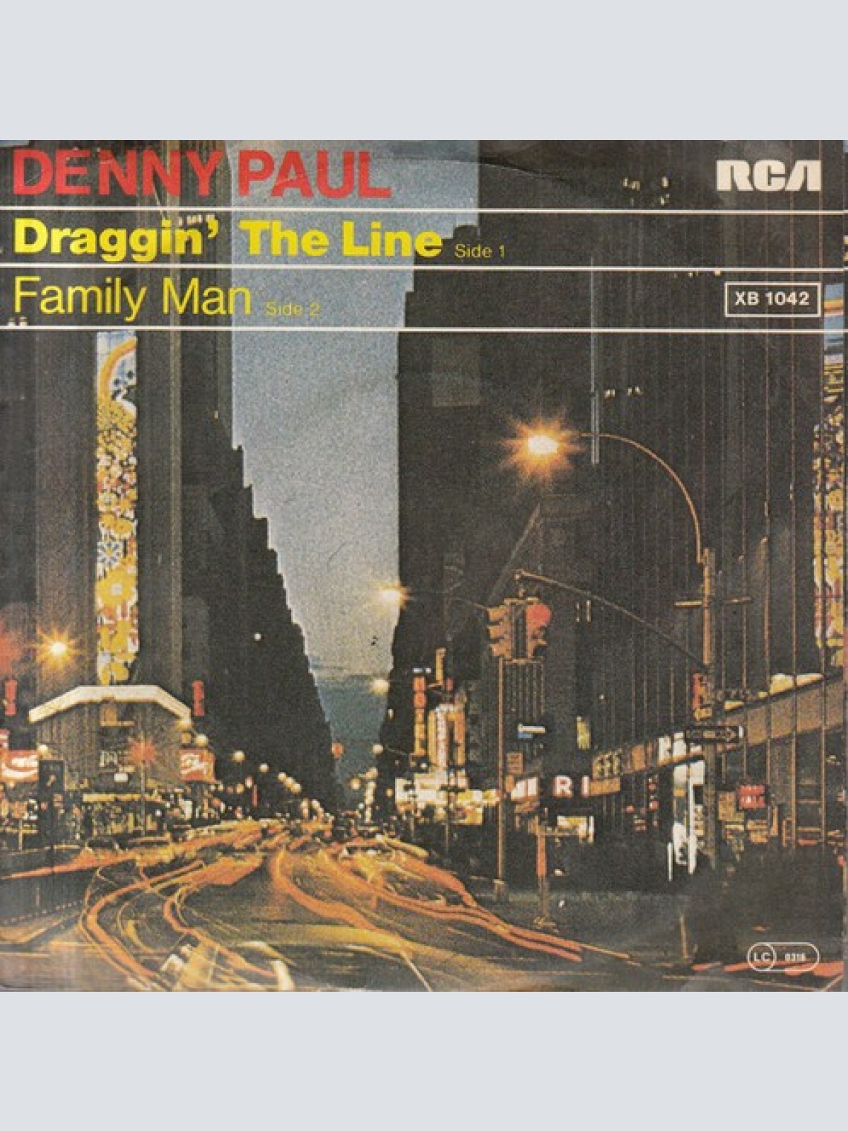 7", Single Denny Paul - Draggin' The Line