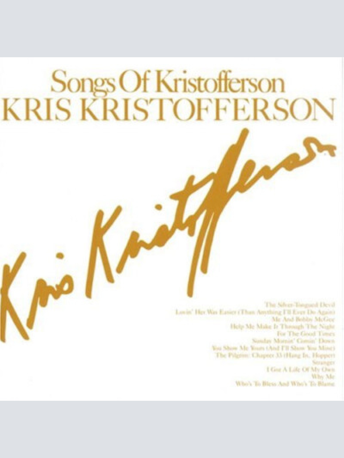 CD, Comp, RE Kris Kristofferson - Songs Of Kristofferson
