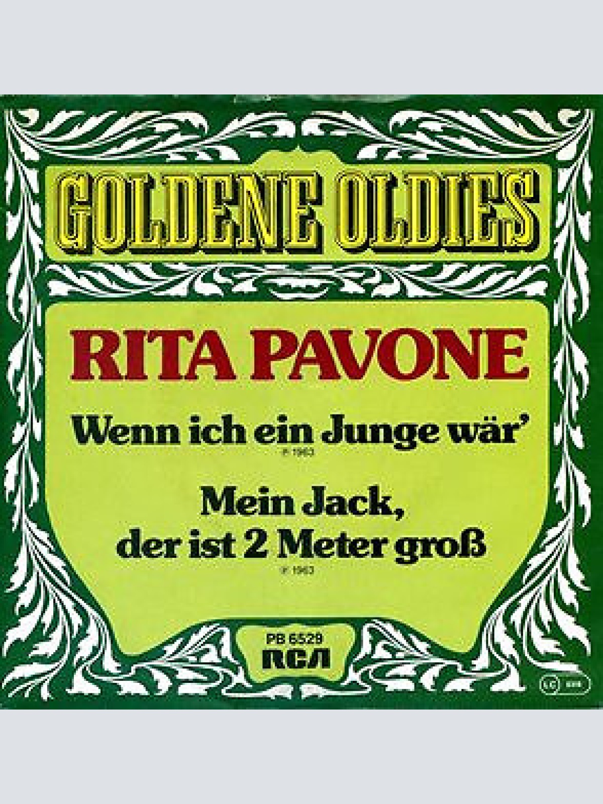 7", Single Rita Pavone - Wenn Ich Ein Junge Wär / Mein Jack, Der Ist 2 Meter ...