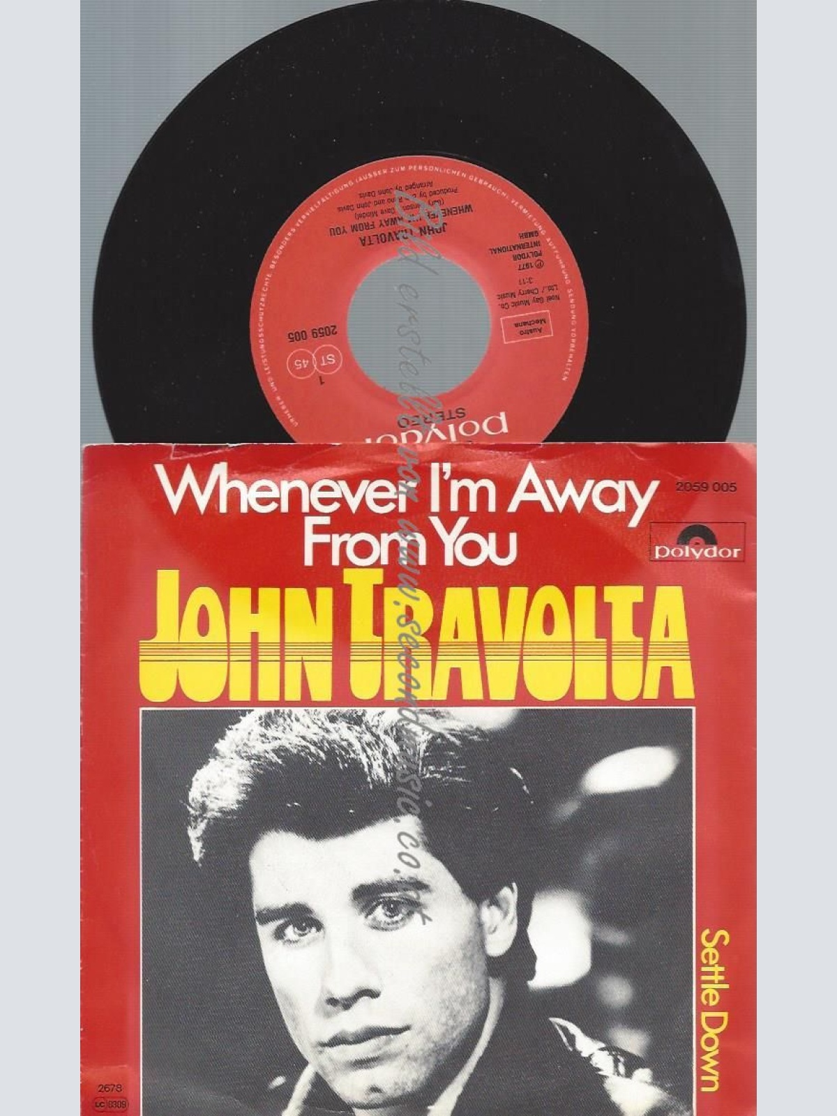 7"   John Travolta  Whenever I'm Away From You -- austro mechana