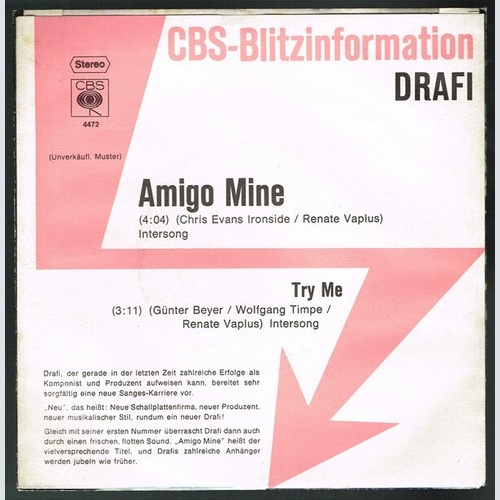 7", Single, Promo Drafi* - Amigo Mine / Try Me