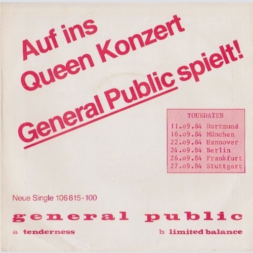7" General Public - Tenderness