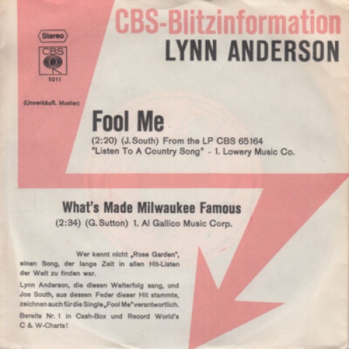 7", Single, Promo Lynn Anderson - Fool Me