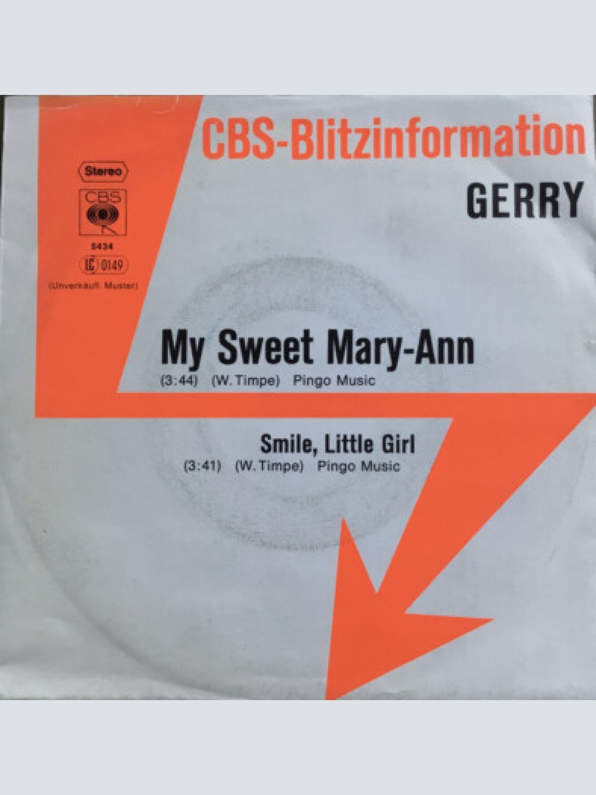7", Single, Promo Gerry (7) - My Sweet Mary-Ann
