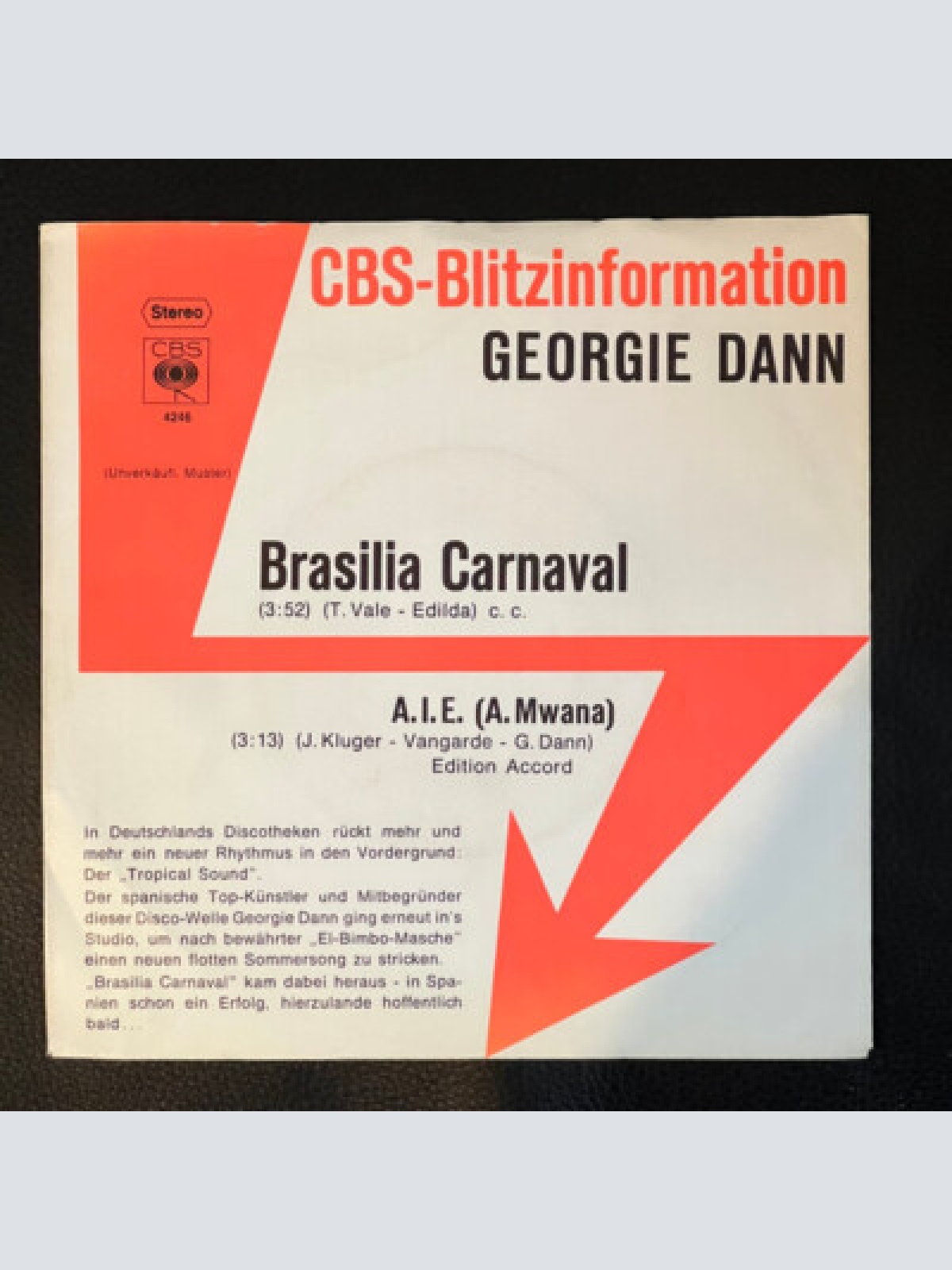 7", Single, Promo Georgie Dann - Brasilia Carnaval