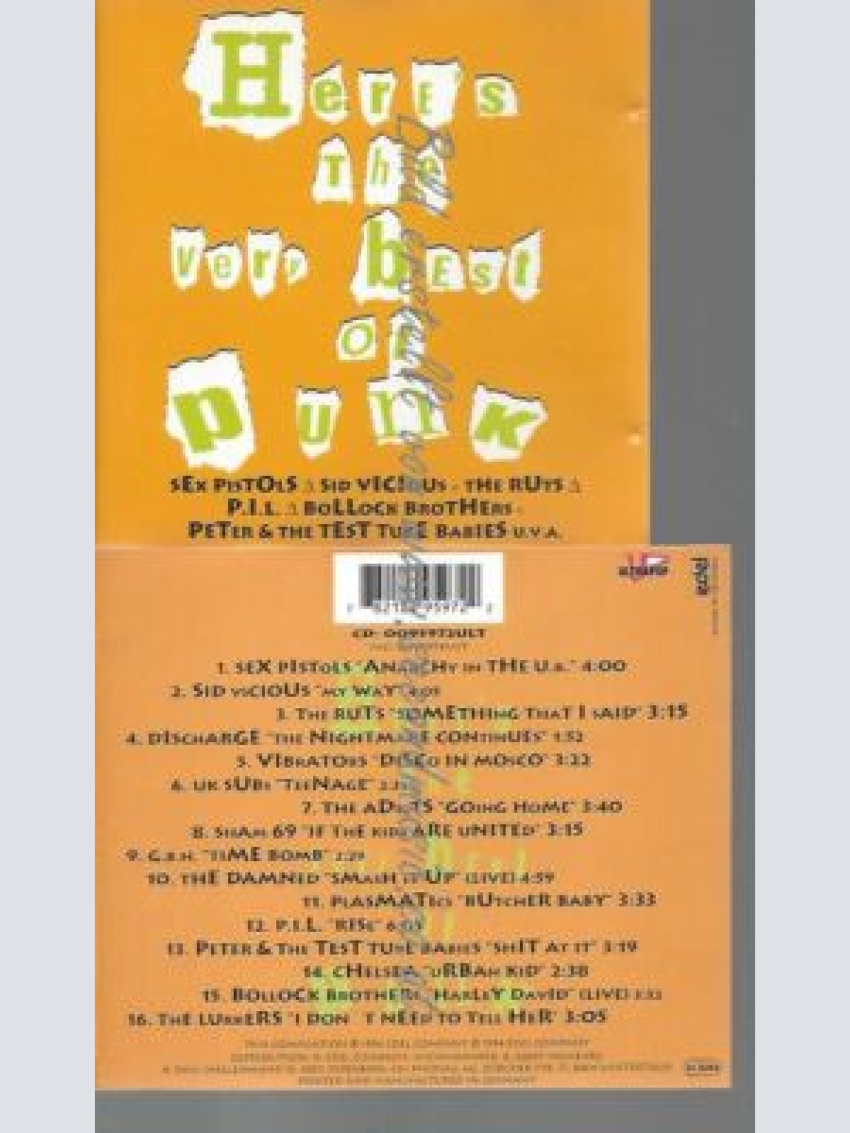 CD--PUNK/ HARDCORE COMPILATION--HERE'S THE VERY BEST OF PUNK