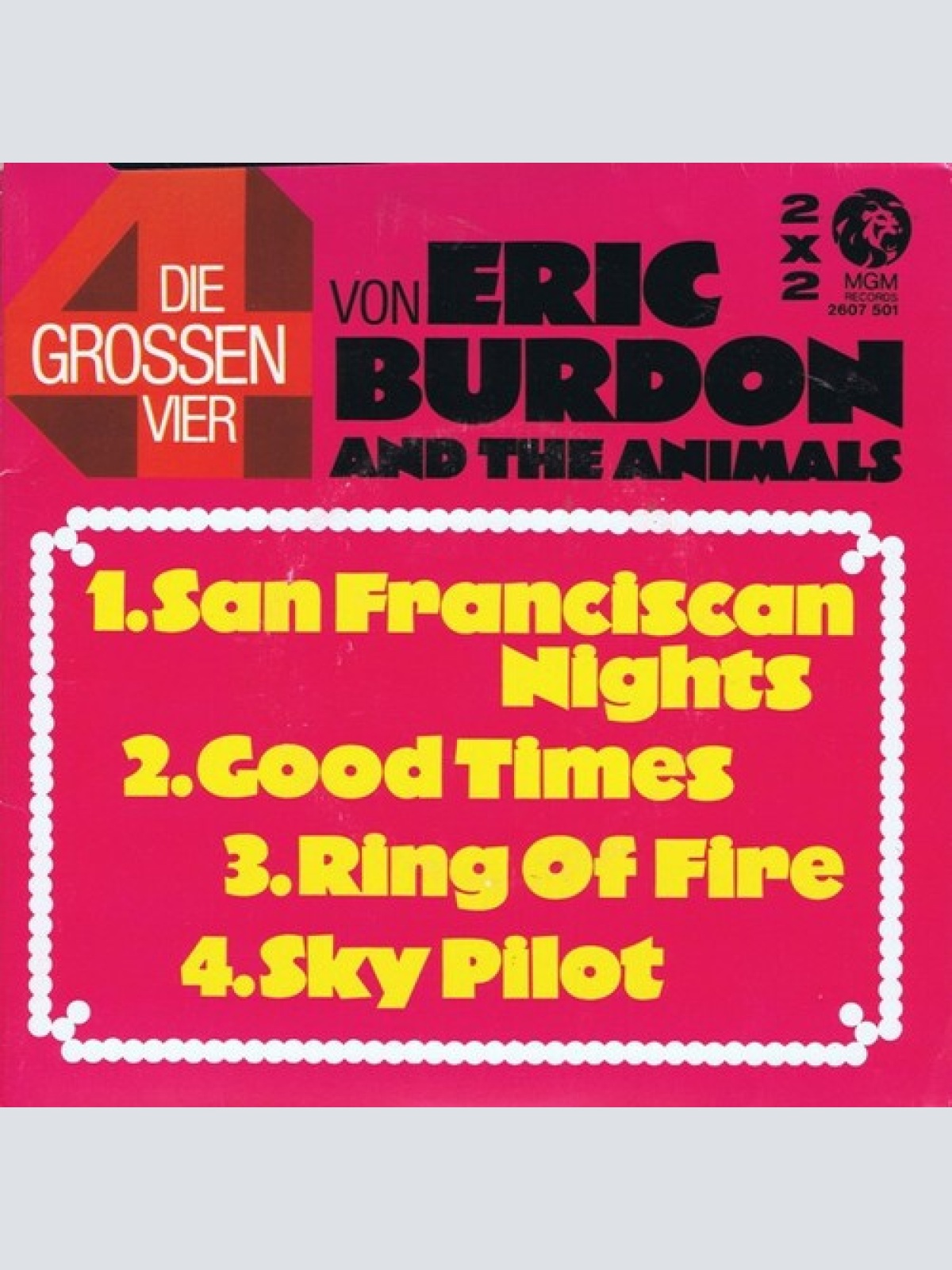 2x7" Eric Burdon And The Animals* - Die Grossen Vier Von Eric Burdon And The ...