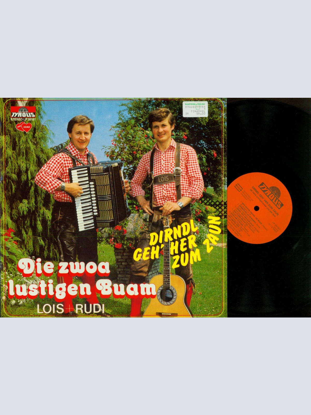 LP-- Die Zwoa Lustigen Buam Lois + Rudi – Dirndl Geh' Her Zum Zaun  -- NM