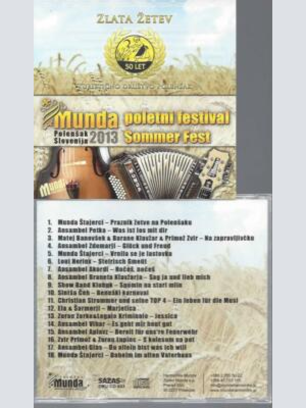 CD -Zlata Zetev  Munda Poletni Festival 2013