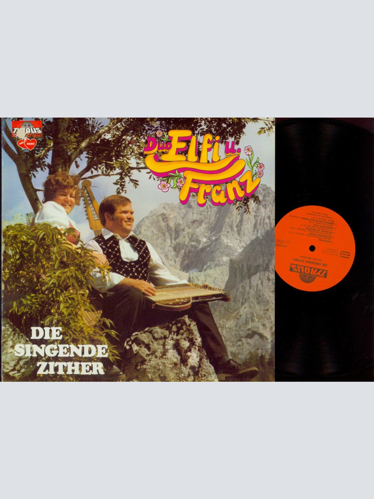 LP-- Duo Elfi und Franz-- Die singende Zither-- NM