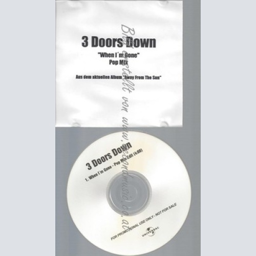 PROMO CD--3 DOORS DOWN--WHEN IM GONE -- POP MIX--