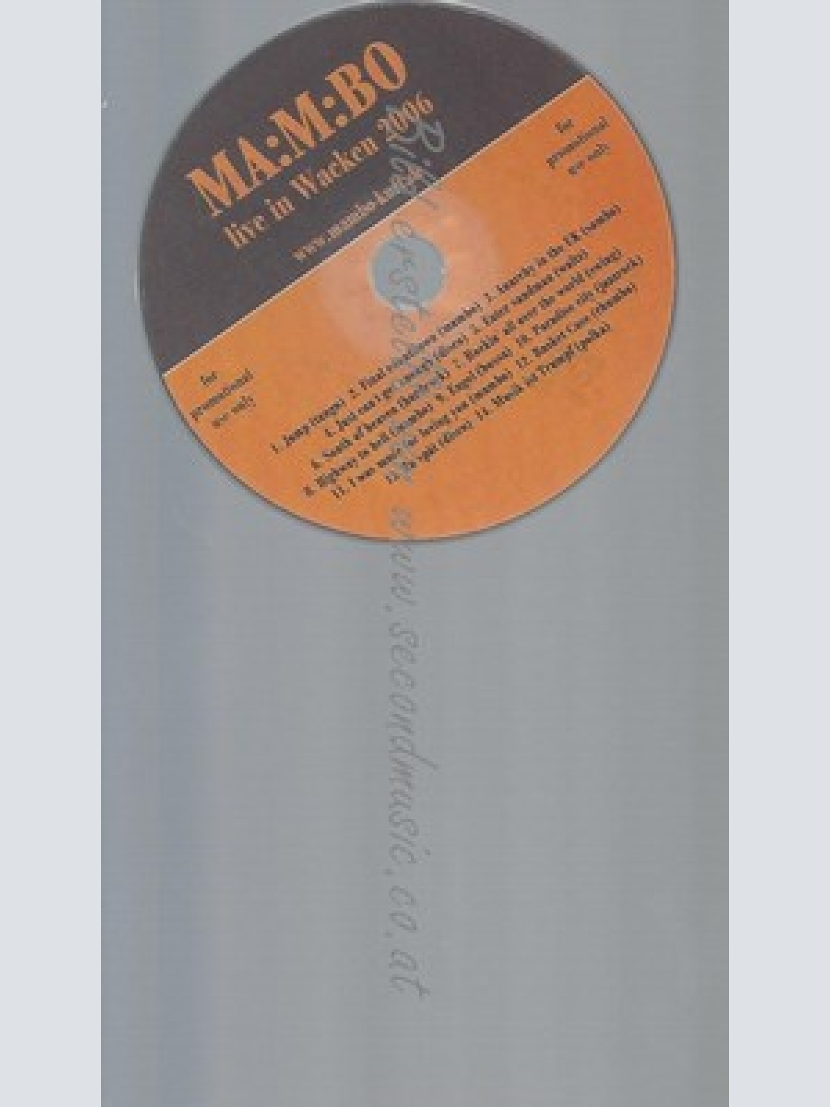 PROMO CD--MA:M:BO -- MAMBO-- LIVE IN WACKEN 2006::14 TR