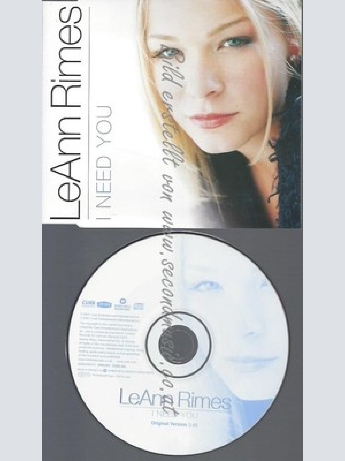 PROMO CD--LEANN RIMES--I NEED YOU --1TR