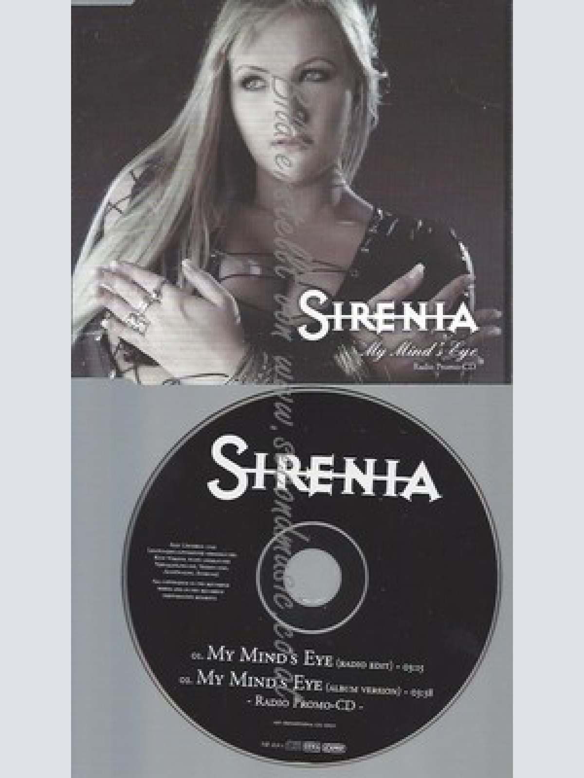 PROMO CD--SIRENIA-- MY MINDS EYE--2 TR