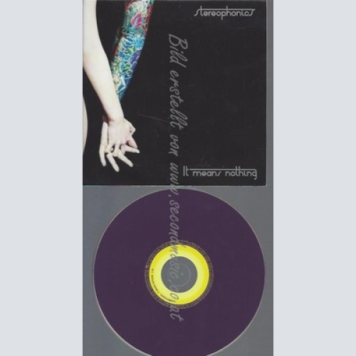 PROMO CD--STEROPHONICS--IT MEANS NOTHING--1TR