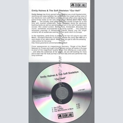 PROMO CD--EMILY HAINES & THE SOFT SKELETON --OUR HELL--3TR