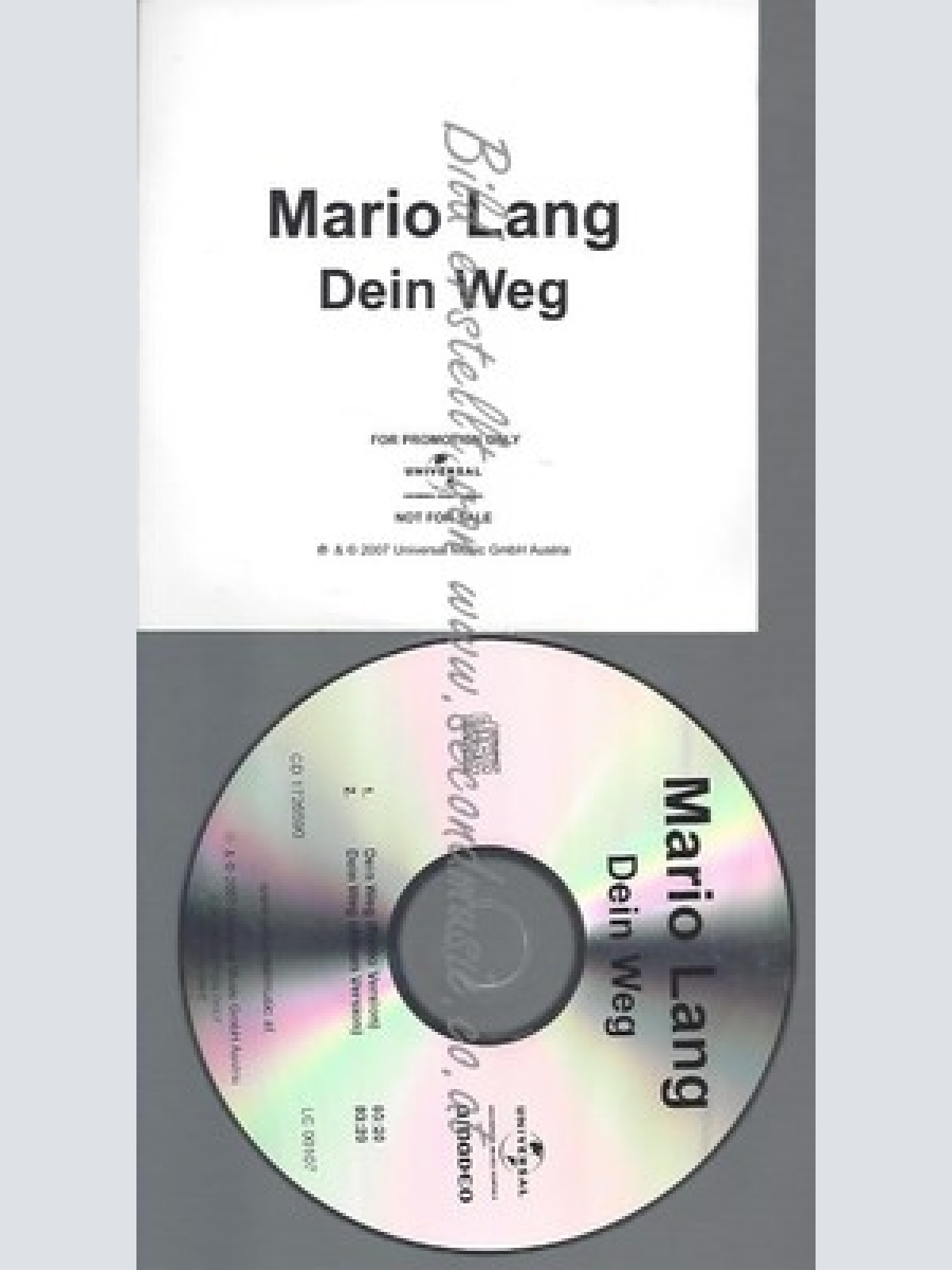 PROMO CD--MARIO LANG--DEIN WEG--2TR