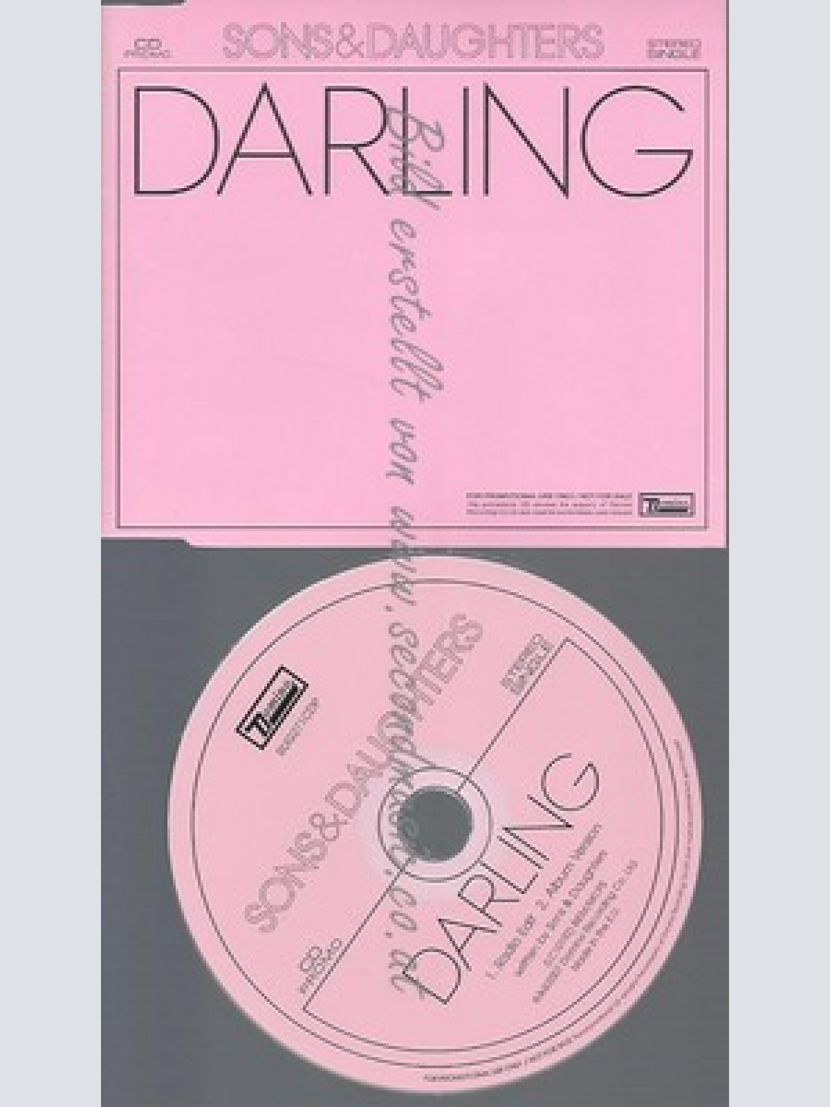 PROMO CD--SONS & DAUGHTERS --DARLING --2TR