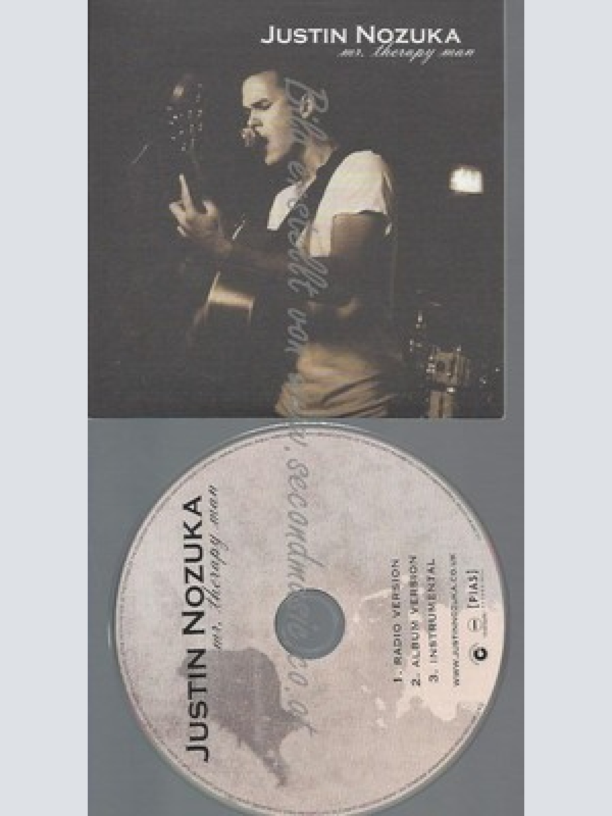 PROMO CD--JUSTIN NOZUKA--MR THERAPY MAN--WITH INFO SHEET--3TR