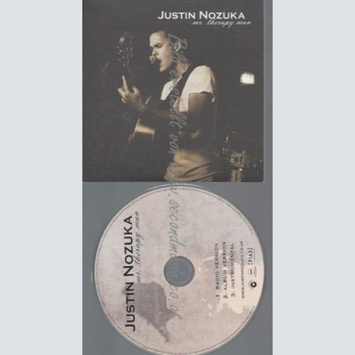 PROMO CD--JUSTIN NOZUKA--MR THERAPY MAN--WITH INFO SHEET--3TR