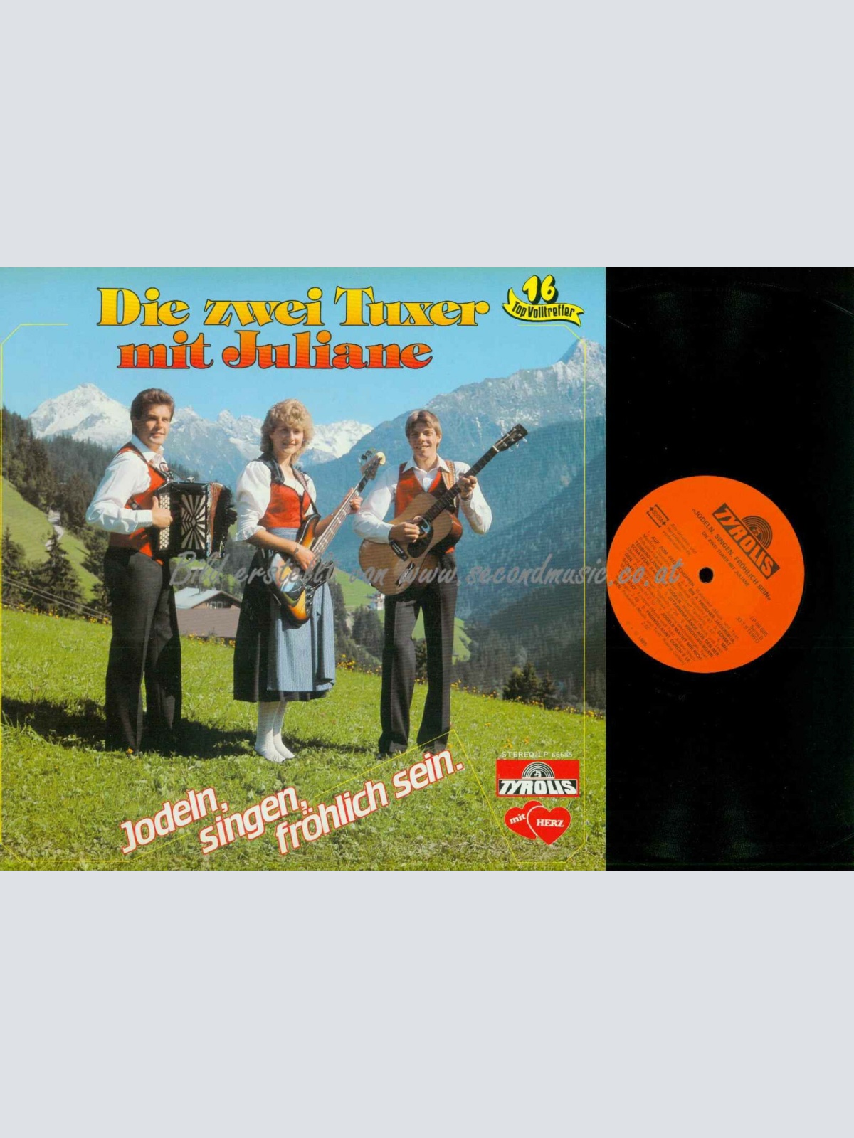 LP--Zwei Tuxer Mit Juliane – Jodeln, Singen, Fröhlich Sein  //  NM