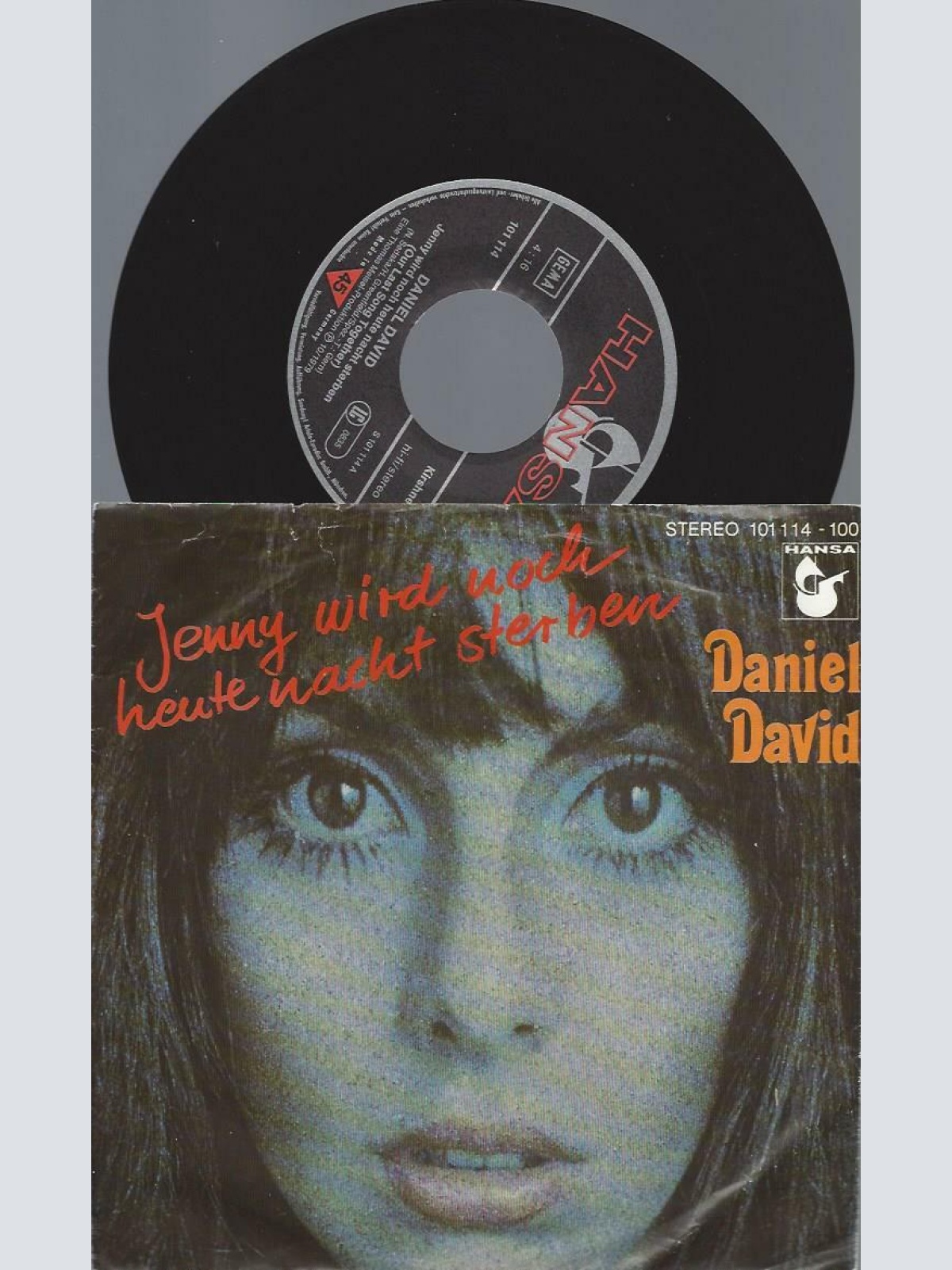 7"  Daniel David  – Jenny Wird Noch Heute Nacht Sterben