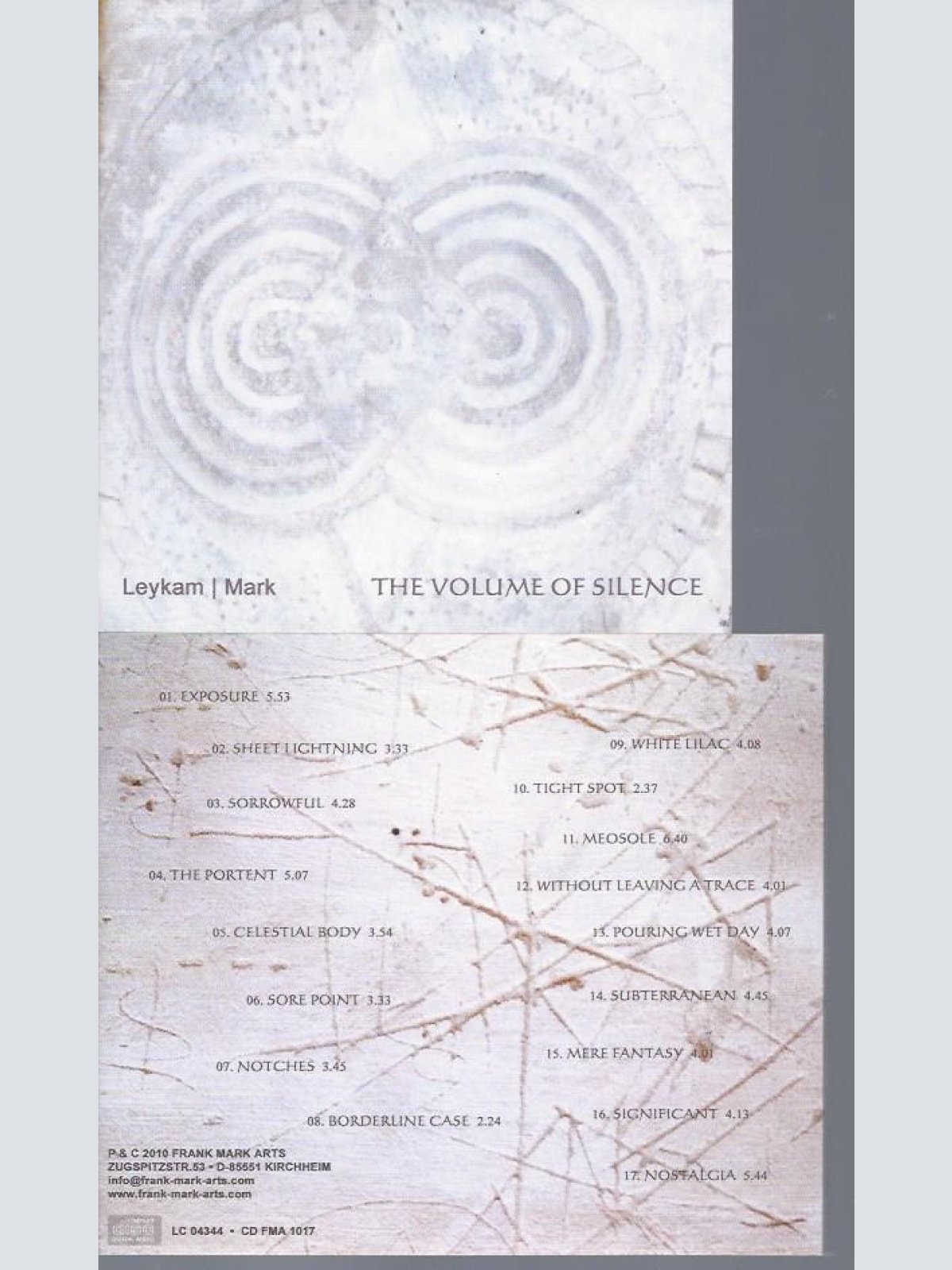 CD--LEYKAM MARK THE VOLUME OF SILENCE